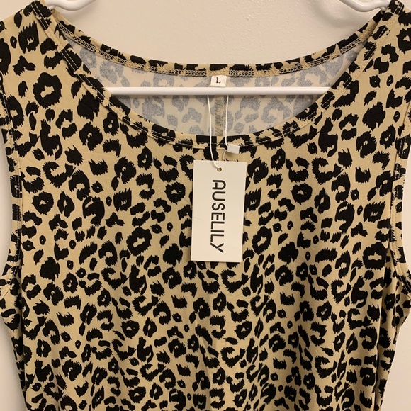 NWT Leopard Print Sleeveless Dress - Picture 4 of 6